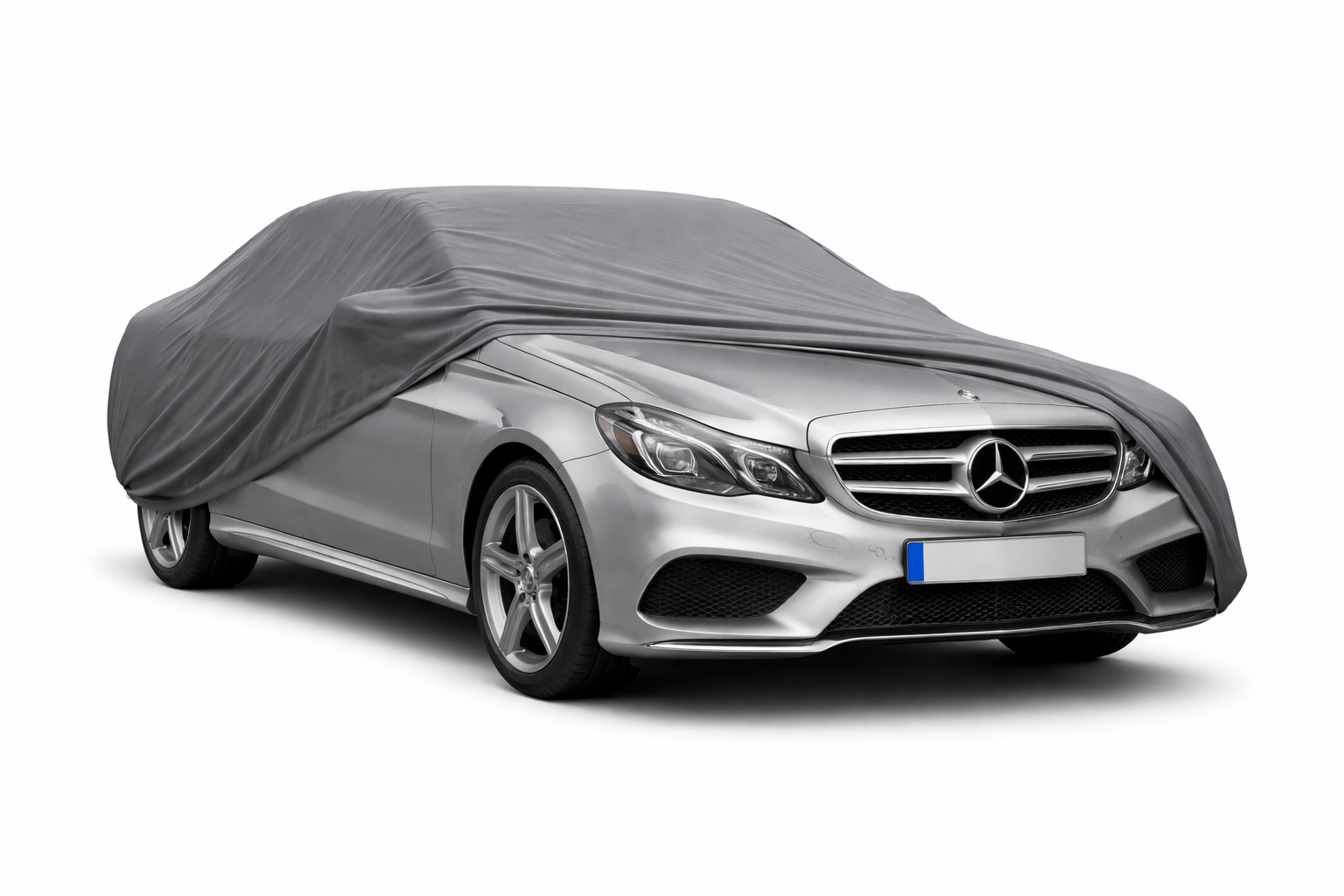 Ganzgarage Indoor Stretch Cover Carcover für Mercedes-Benz E-Klasse W212 Grau