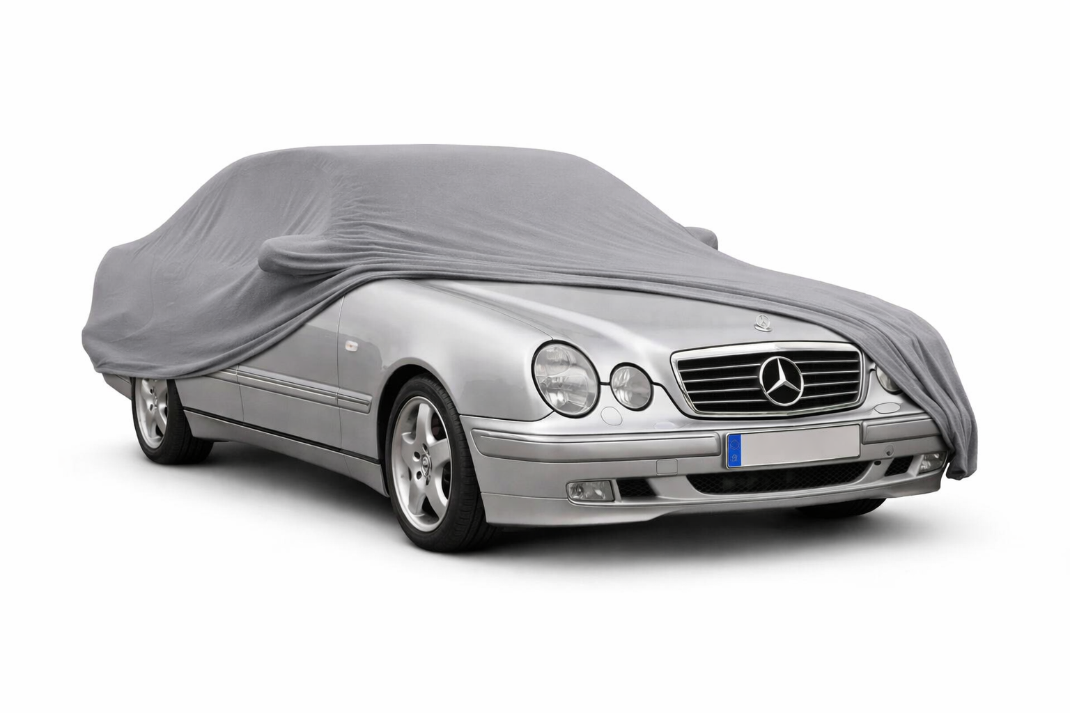 Ganzgarage Indoor Stretch Cover Carcover für Mercedes-Benz E-Klasse W210 Grau