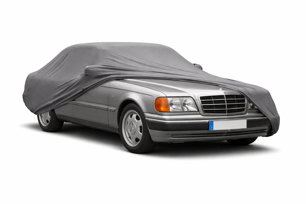 Ganzgarage Indoor Stretch Cover Carcover für Mercedes-Benz E-Klasse W124 Coupé Grau