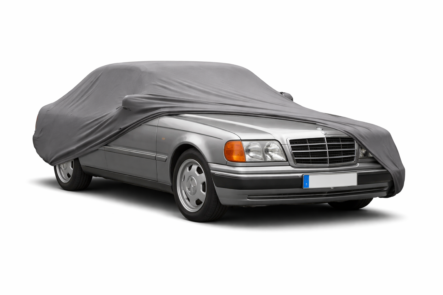 Ganzgarage Indoor Stretch Cover Carcover für Mercedes-Benz E-Klasse W124 Grau