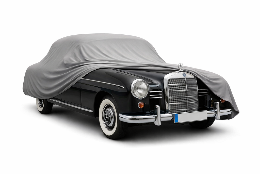 Ganzgarage Indoor Stretch Cover Carcover für Mercedes-Benz Ponton W121 Grau