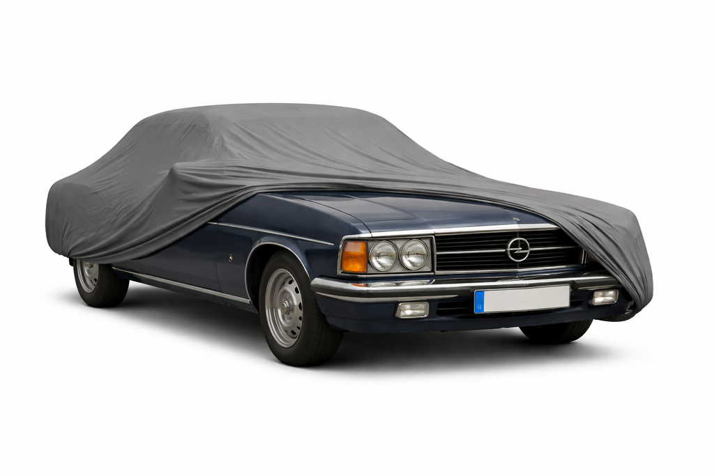 Ganzgarage Indoor Stretch Cover Carcover für Opel Admiral Grau