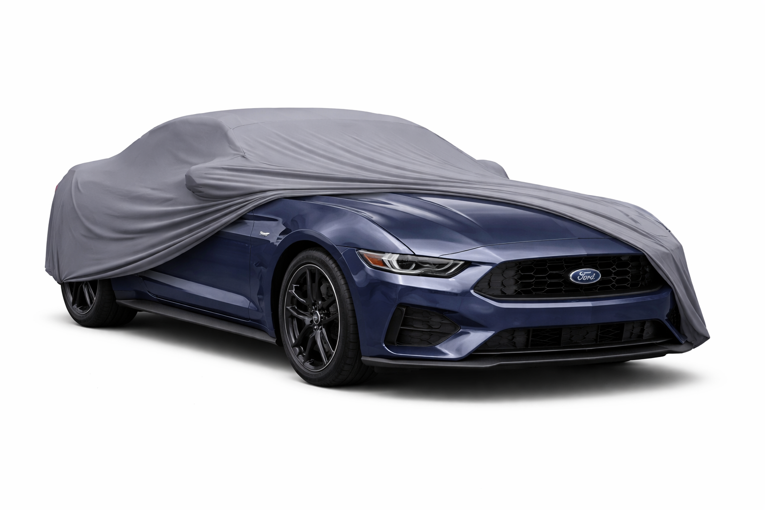Ganzgarage Indoor Stretch Cover Carcover für Ford Mustang VII ab 2024 Grau