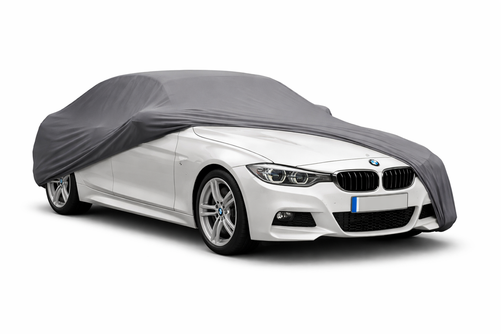 Ganzgarage Indoor Stretch Cover Carcover für BMW 3er F30 Limousine Grau