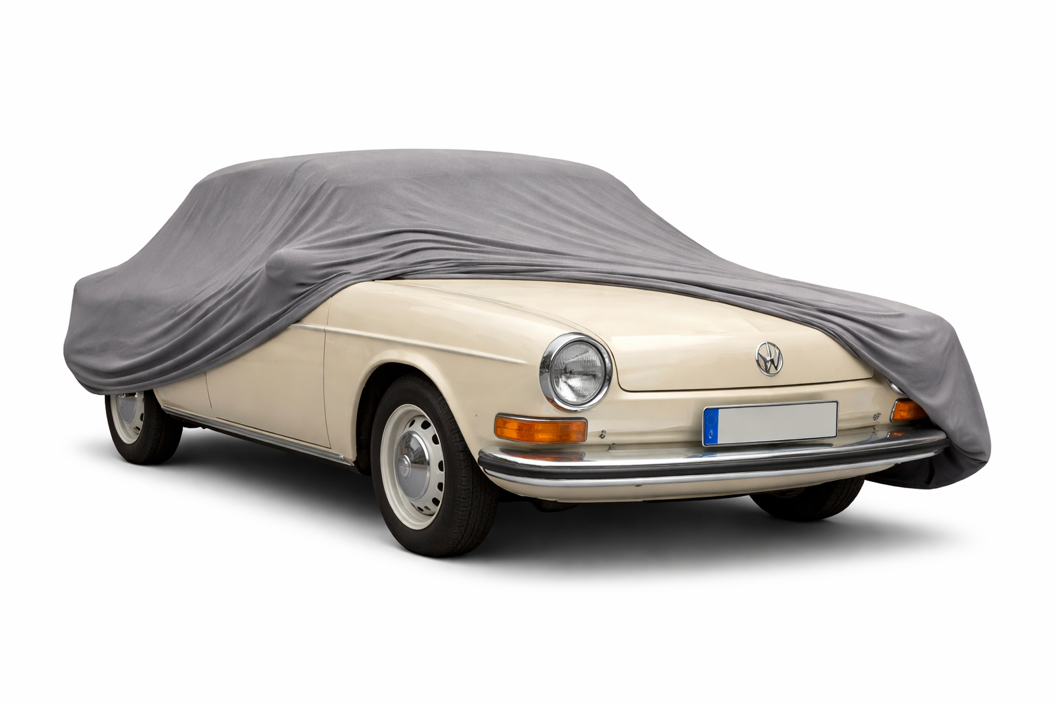 Ganzgarage Indoor Stretch Cover Carcover für VW Typ 3 (1600) Grau
