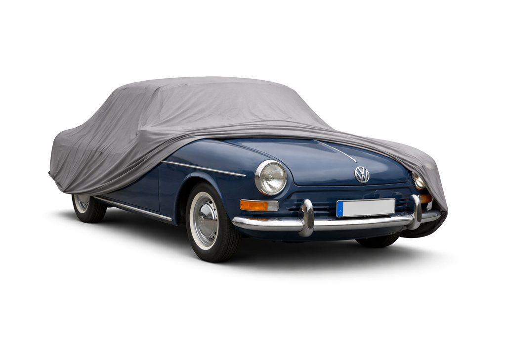 Ganzgarage Indoor Stretch Cover Carcover für VW Typ 3 (1500) Grau