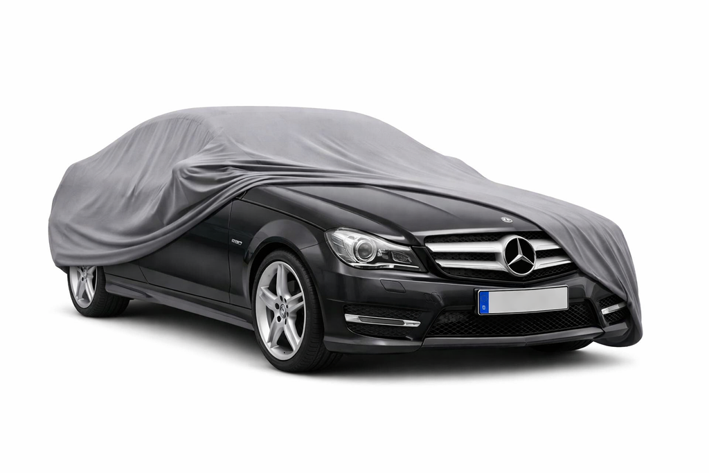 Ganzgarage Indoor Stretch Cover Carcover für Mercedes-Benz C-Klasse C204 Coupé Grau