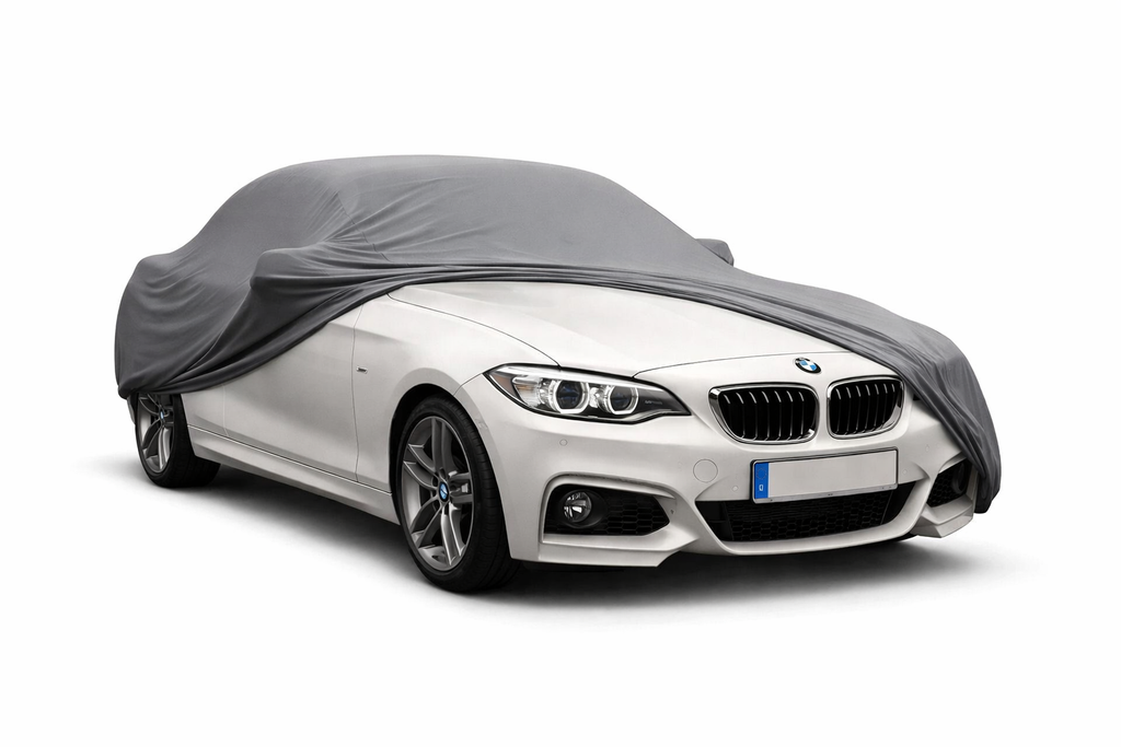 Ganzgarage Indoor Stretch Cover Carcover für BMW 2er F22 Coupé Grau
