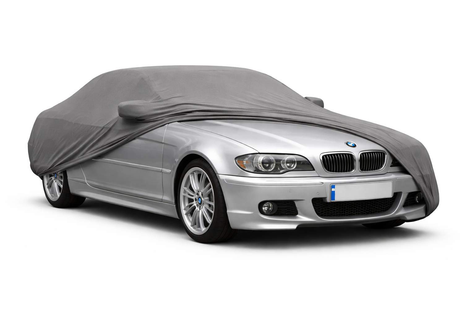 Ganzgarage Indoor Stretch Cover Carcover für BMW 3er E46 Touring Grau