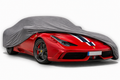 Ganzgarage Indoor Stretch Cover Carcover für Ferrari 458 Spider Grau