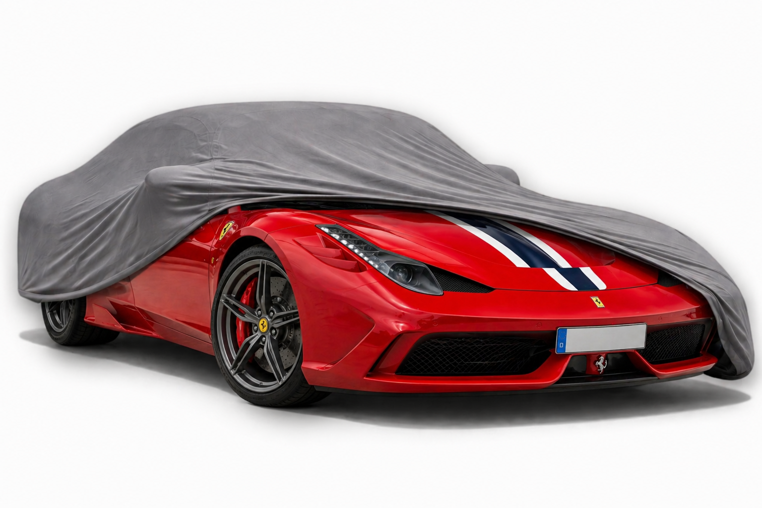 Ganzgarage Indoor Stretch Cover Carcover für Ferrari 458 Speciale Grau