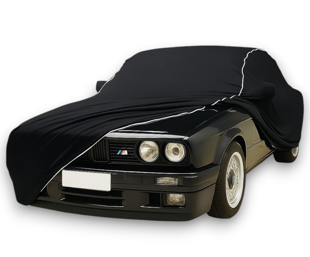 Ganzgarage Indoor Stretch Cover Carcover für Bmw 3er E30 Cabrio&Coupe Schwarz