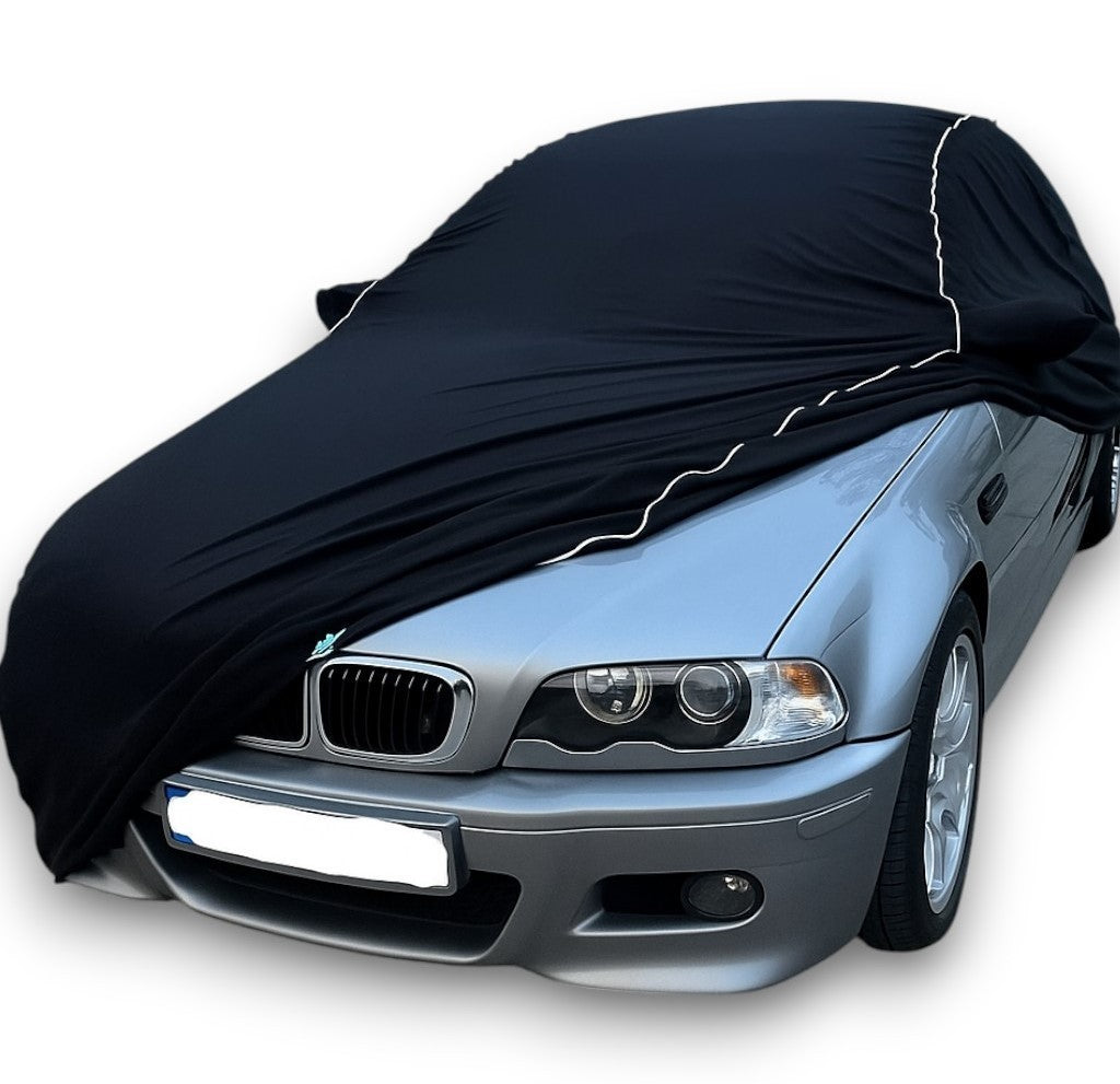 Ganzgarage Indoor Stretch Cover Carcover für BMW E46 Schwarz