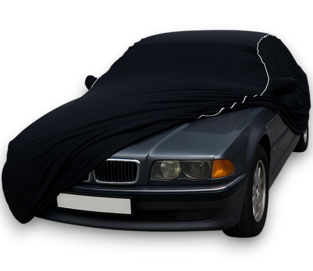 Ganzgarage Indoor Stretch Cover Carcover für BMW E38 Schwarz
