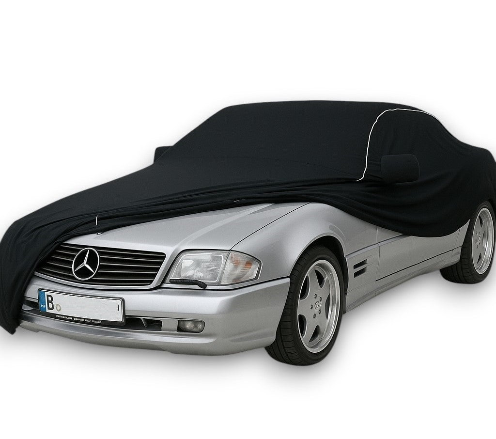 Ganzgarage Indoor Stretch Cover Carcover für Mercedes Benz SL R129 Schwarz.
