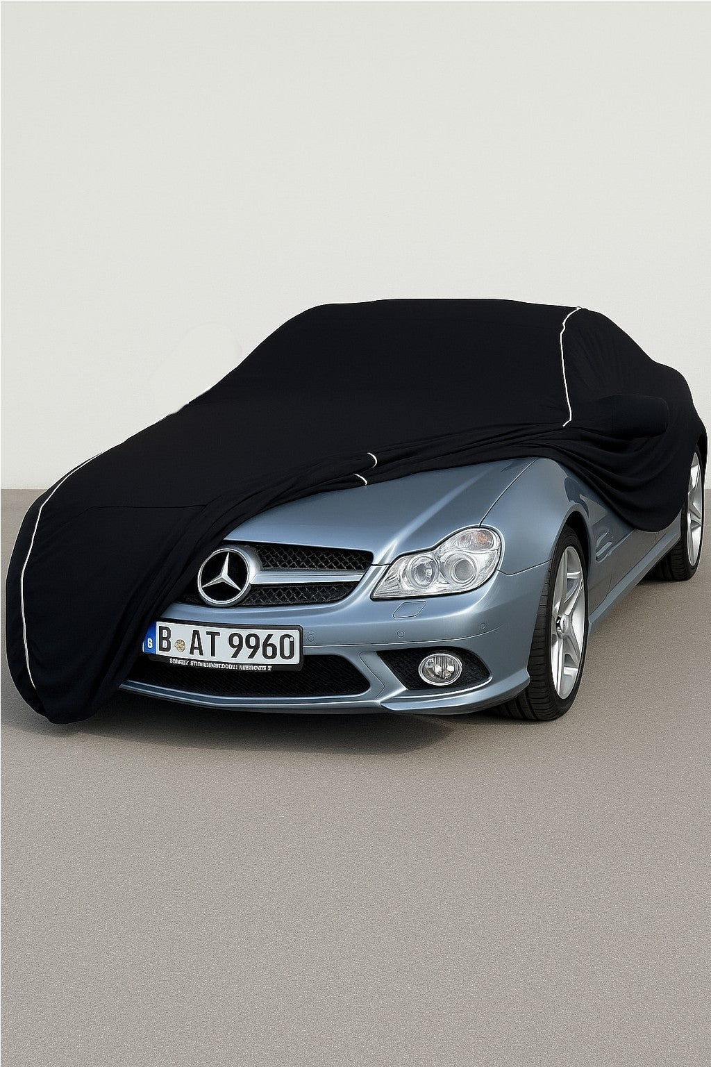 Ganzgarage Indoor Stretch Cover Carcover für Mercedes SL R230 Schwarz