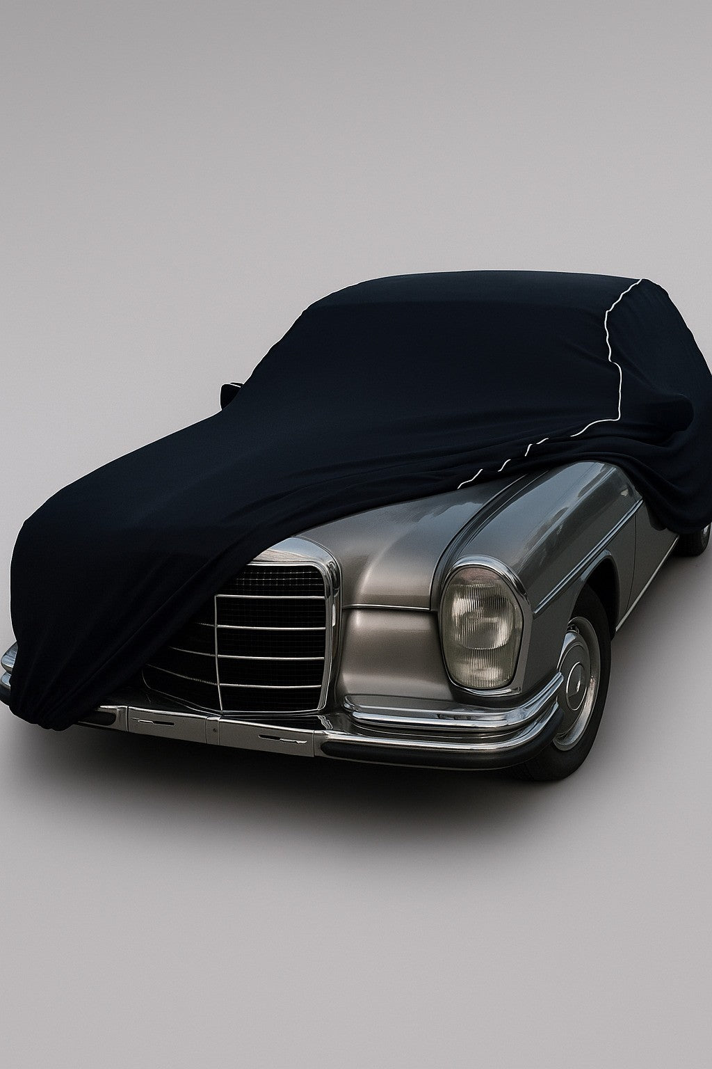 Ganzgarage Indoor Stretch Cover Carcover für Mercedes W108 W109 Schwarz
