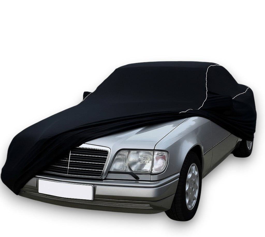 Ganzgarage Indoor Stretch Cover Carcover für Mercedes W124 Schwarz