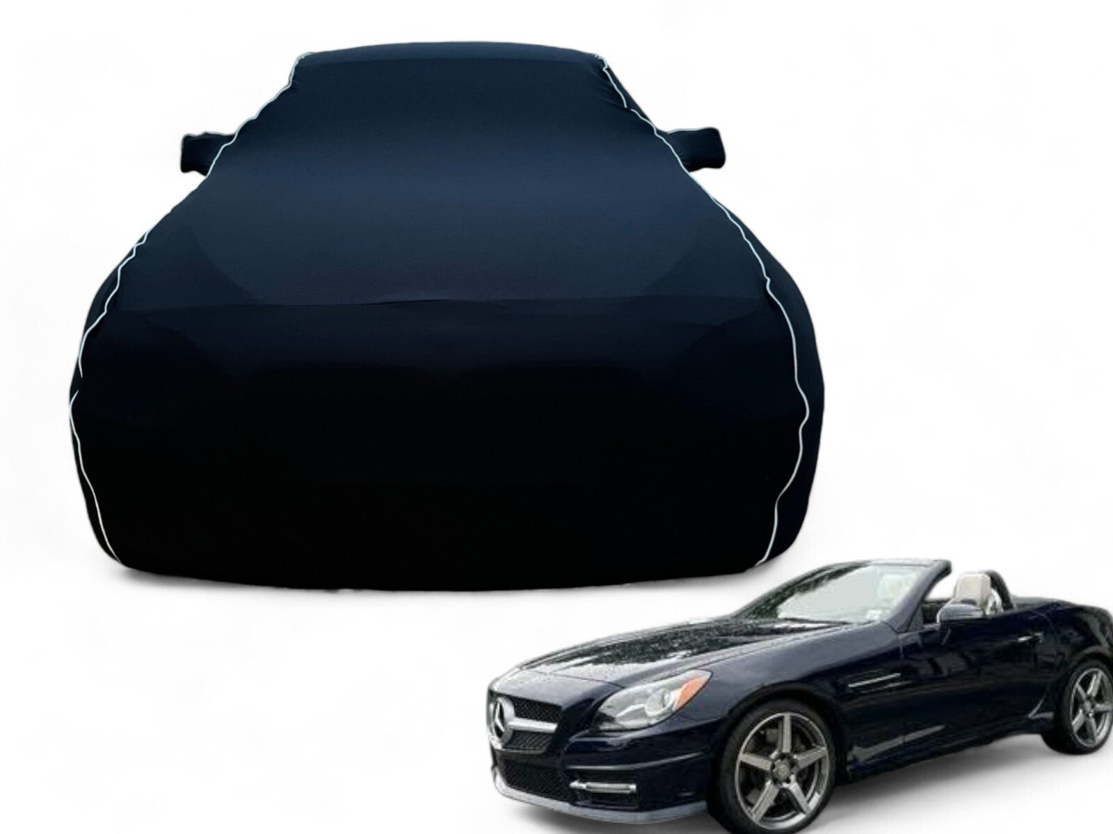 Ganzgarage Indoor Stretch Cover Carcover für Mercedes SLK Schwarz