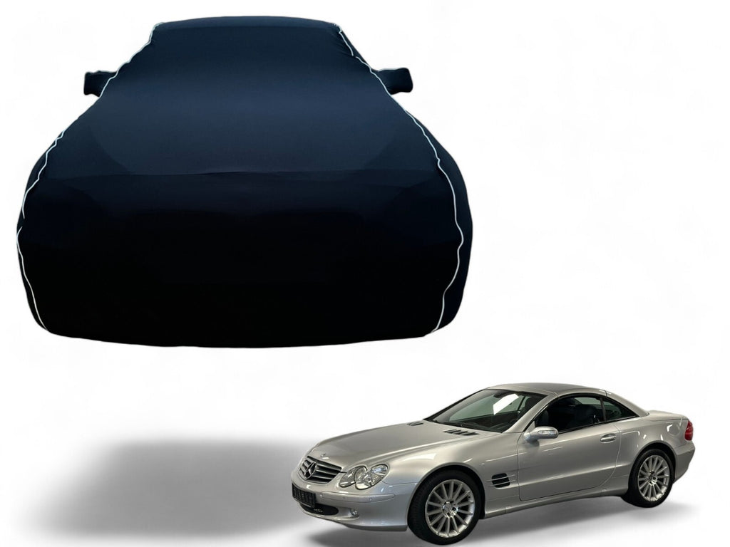 Ganzgarage Indoor Stretch Cover Carcover für Mercedes SL R230 Schwarz