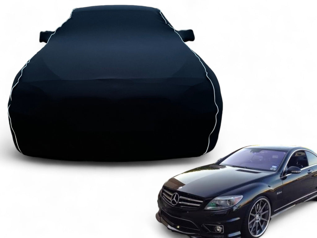 Ganzgarage Indoor Stretch Cover Carcover für Mercedes CL C216 Schwarz