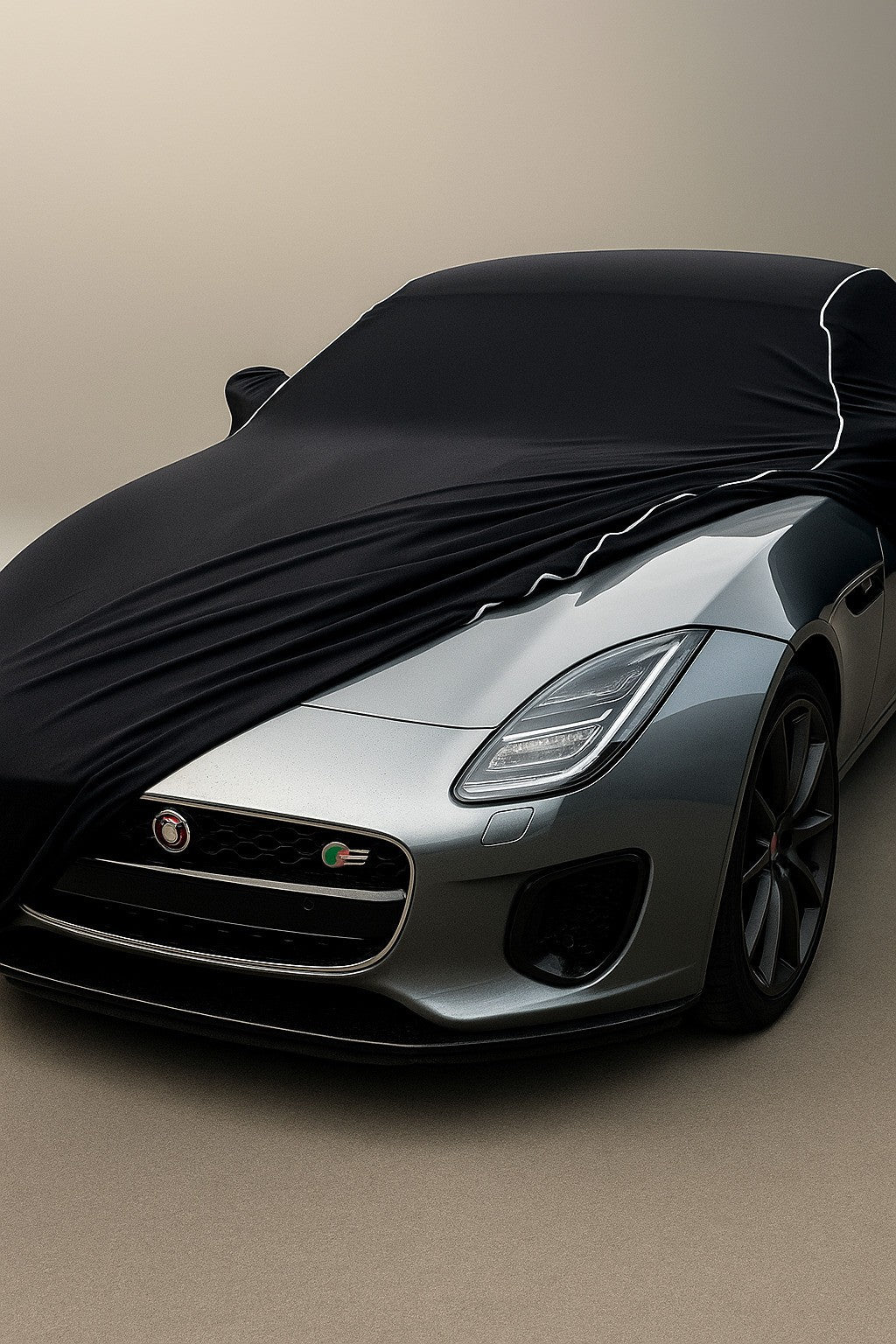 Ganzgarage Indoor Stretch Cover Carcover für Jaguar F Type Coupe Schwarz