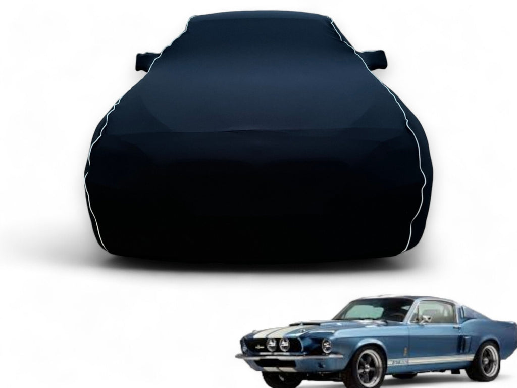 Ganzgarage Indoor Stretch Cover Carcover für Ford Mustang Schwarz.