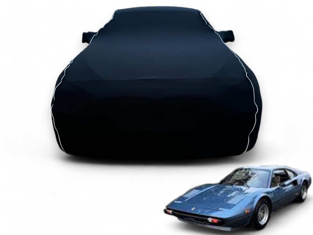 Ganzgarage Indoor Stretch Cover Carcover für Ferrari 308 Schwarz