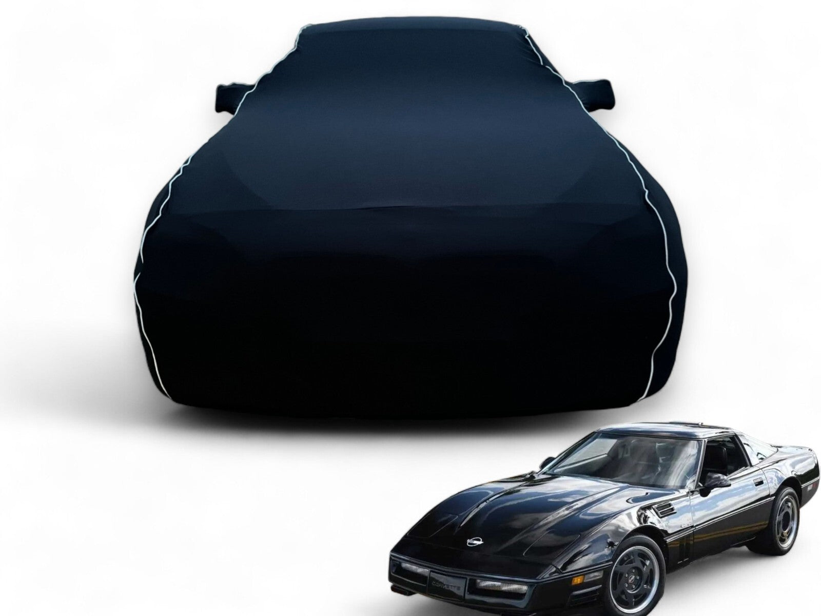 Ganzgarage Indoor Stretch Cover Carcover für Chevrolet Corvette C4 & zr1 Schwarz