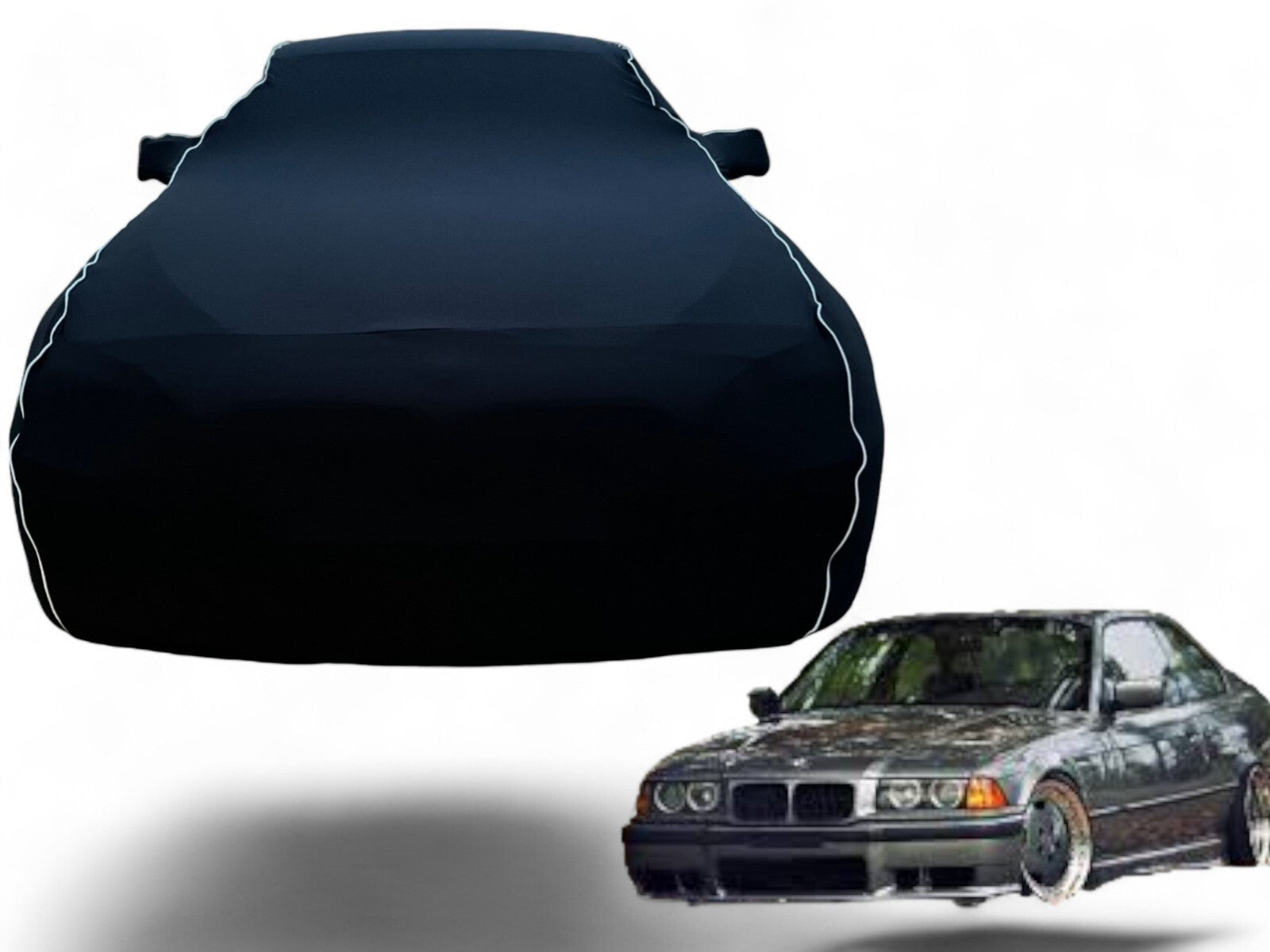 Ganzgarage Indoor Stretch Cover Carcover für BMW E36 Schwarz