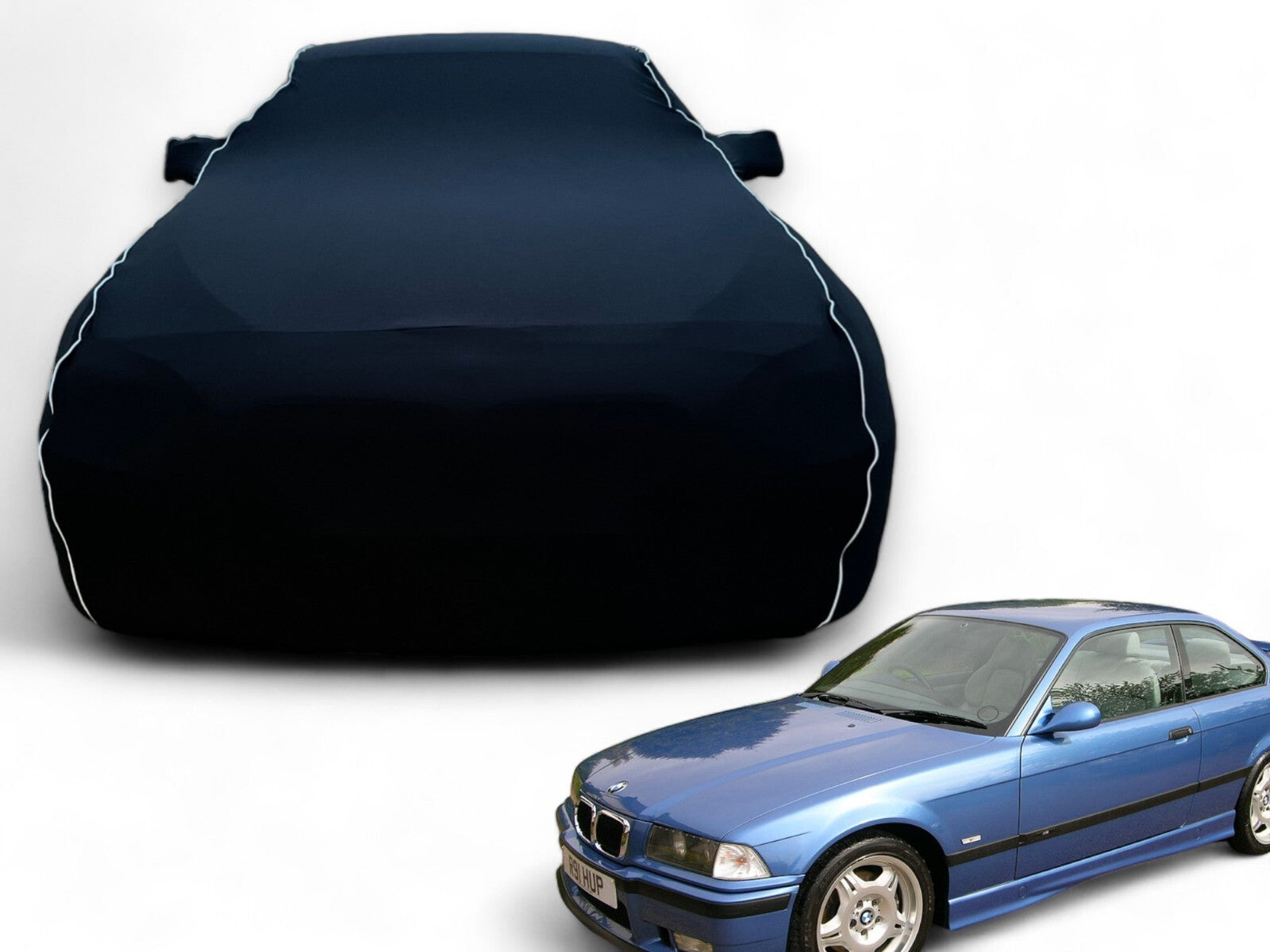 Ganzgarage Indoor Stretch Cover Carcover für BMW E36 Cabrio & Coupe Schwarz
