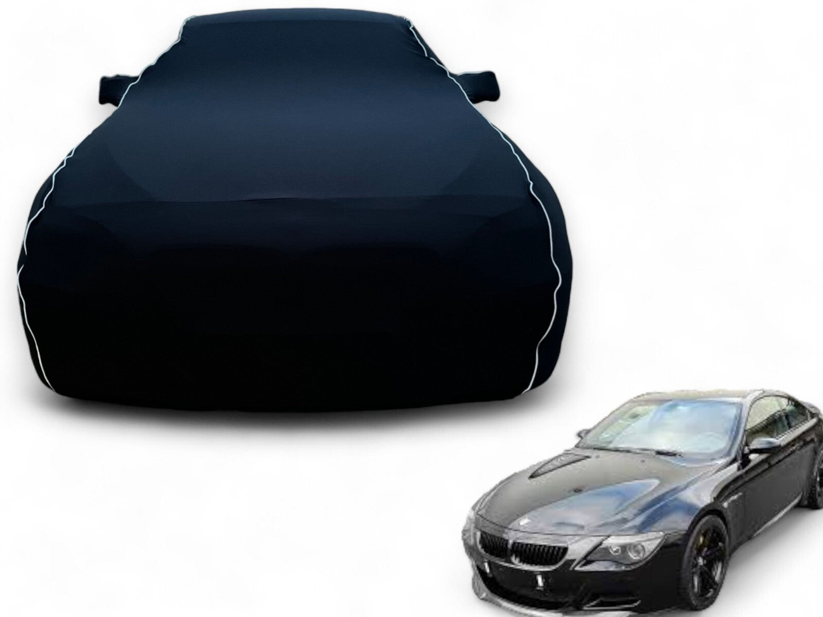 Ganzgarage Indoor Stretch Cover Carcover für Bmw 6er e63 e64 Schwarz