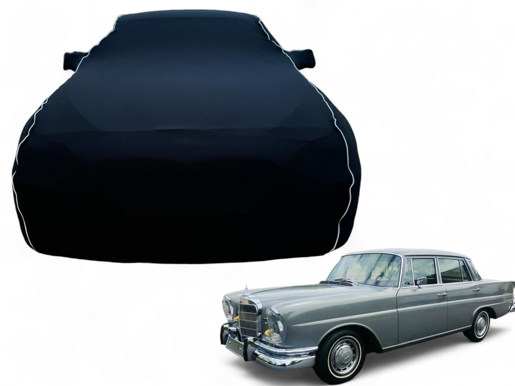 Ganzgarage Indoor Stretch Cover Carcover für Mercedes W111 Heckflosse Schwarz