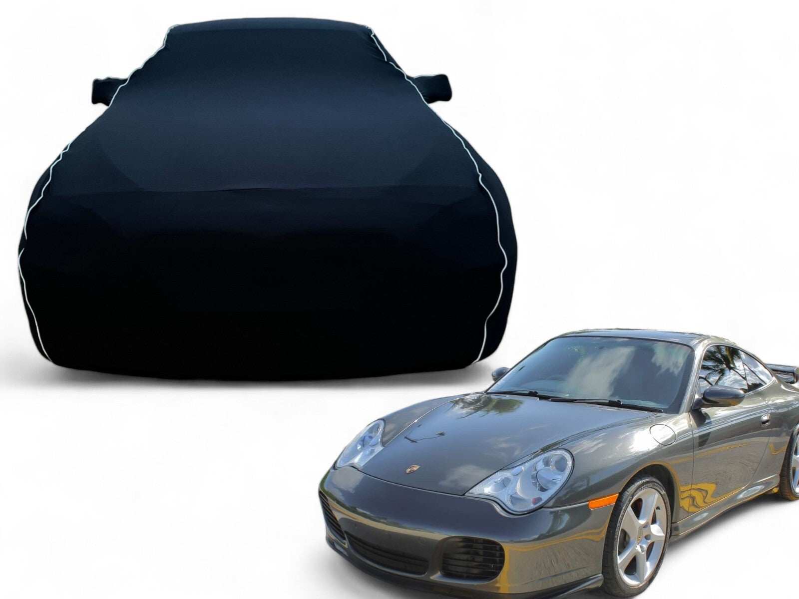 Ganzgarage Indoor Stretch Cover Carcover für Porsche 996 C4S Schwarz.