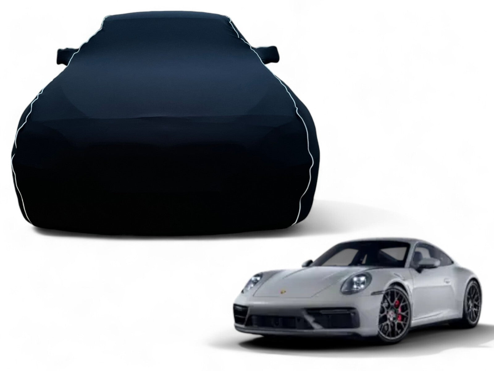 Ganzgarage Indoor Stretch Cover Carcover für Porsche 911 4s GTS Turbo Schwarz