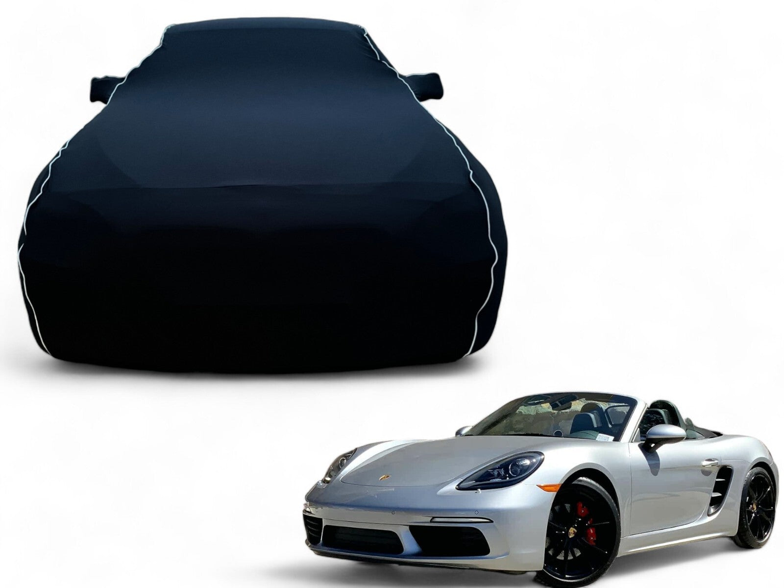 Ganzgarage Indoor Stretch Cover Carcover für Porsche 718 Boxster Schwarz