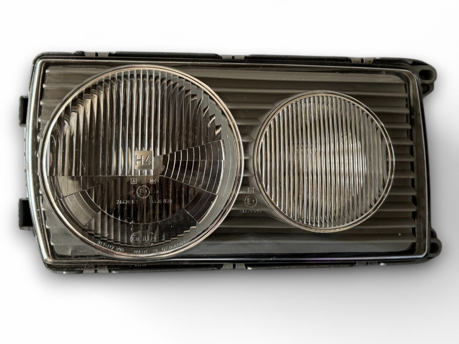 Komplett Scheinwerfer für Mercedes W123 Ochsenauge original E1 Links wie neu