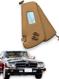 Sonnenblenden Sunvisor Paar mit Stangen + Clips für Mercedes SL R107 Dattel.