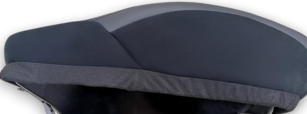 Sitzbezug Sitzfläche Vordersitz für Mercedes W212 Fahrerseite schwarze Nähte.