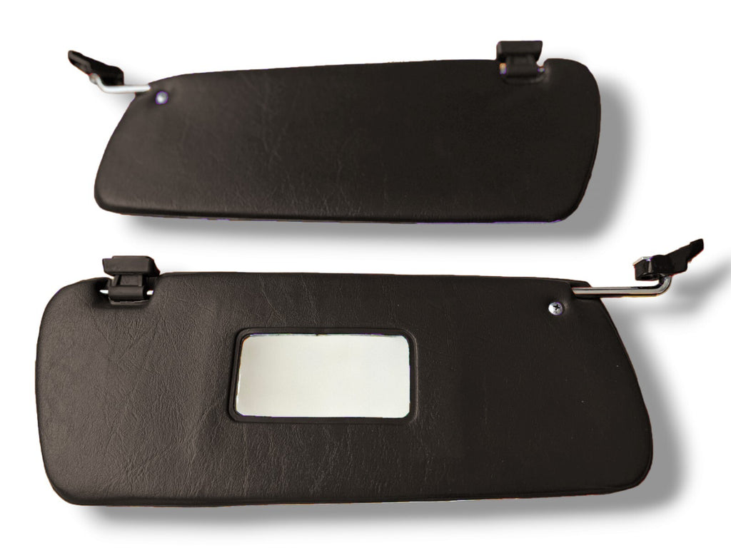 Sonnenblenden Sunvisor Paar mit Stangen + Clips für Mercedes SL R107 Schwarz.