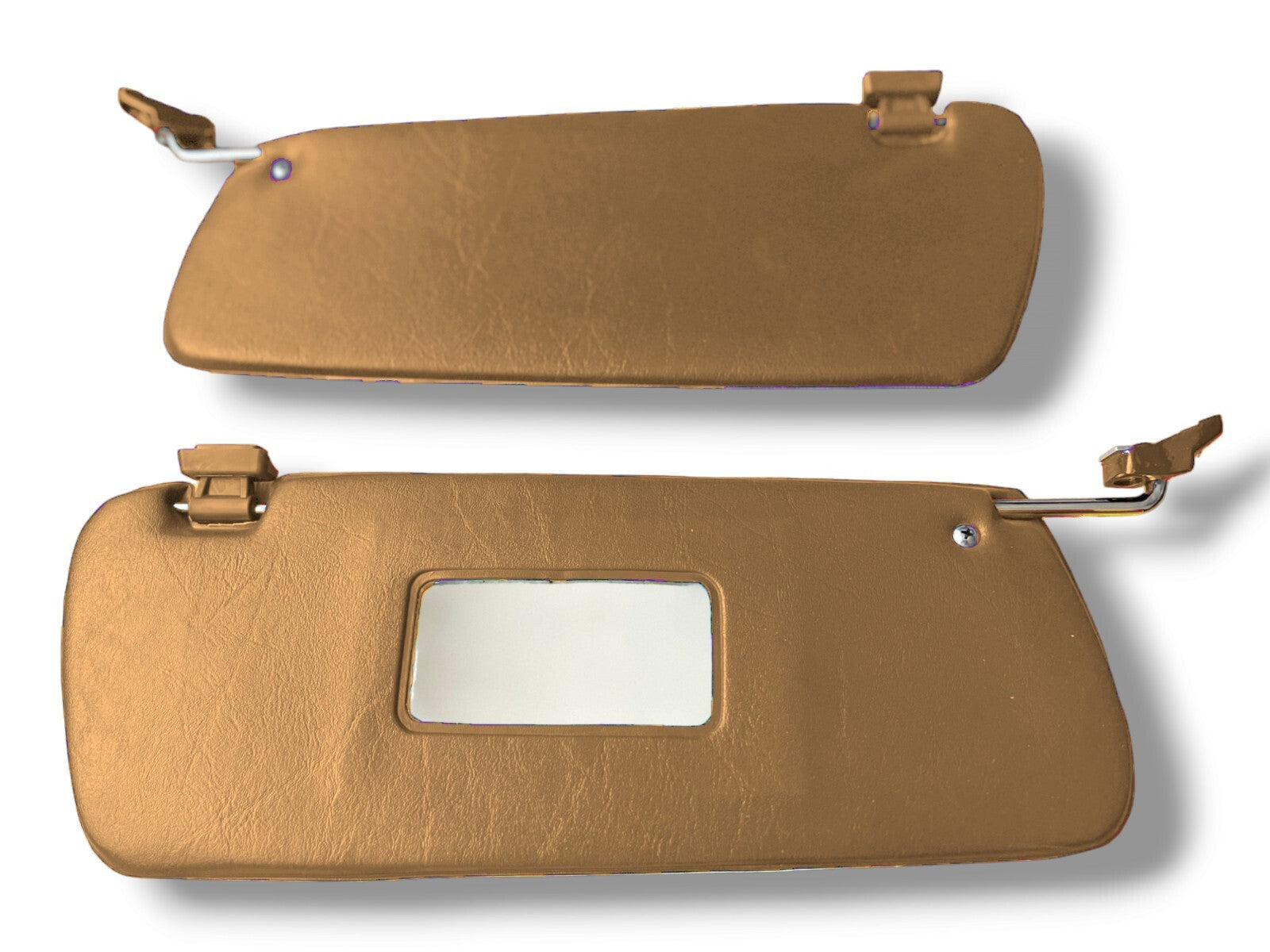 Sonnenblenden Sunvisor Paar mit Stangen + Clips für Mercedes SL R107 Dattel.