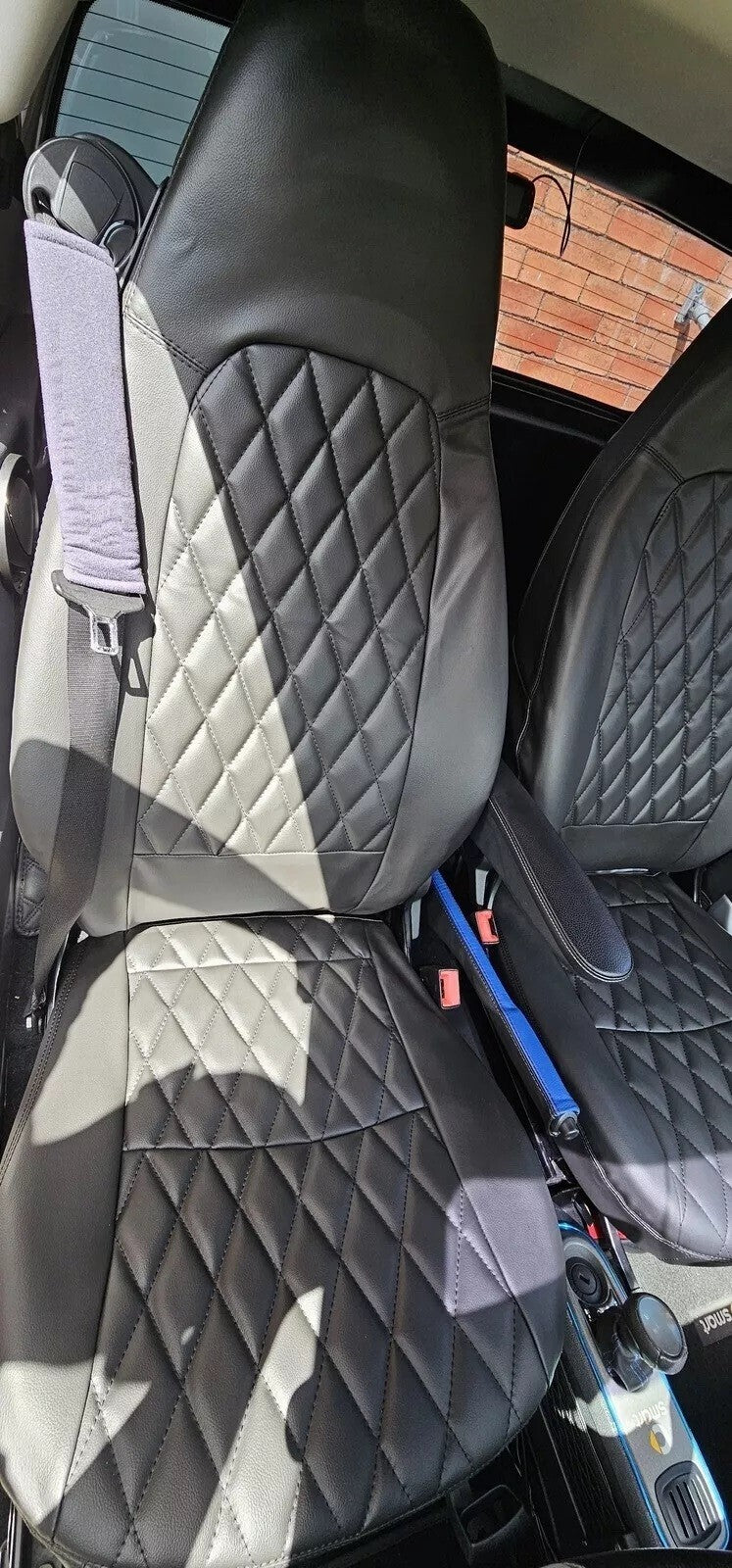 Sitzbezüge Bezüge für Smart 451 Brabus Diamant keine Schonbezüge Schwarz