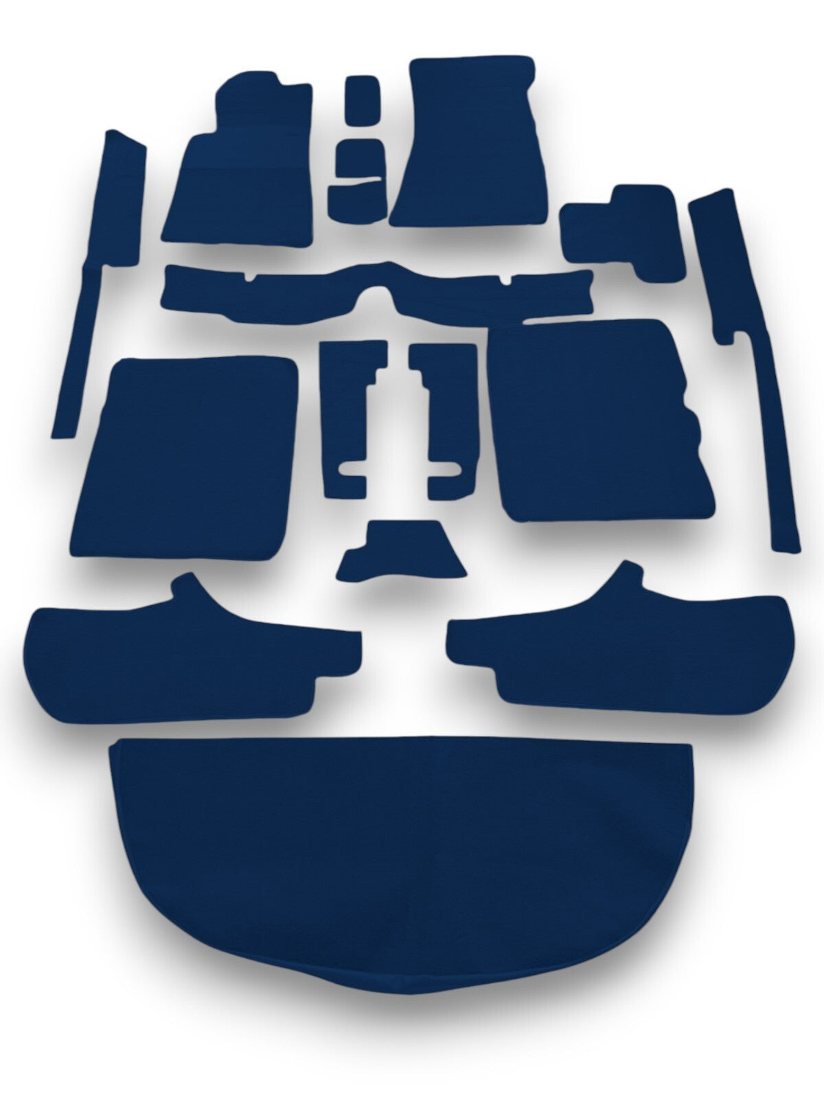 Teppichsatz Teppich für Mercedes C107 Gummi Absatzschoner Blau