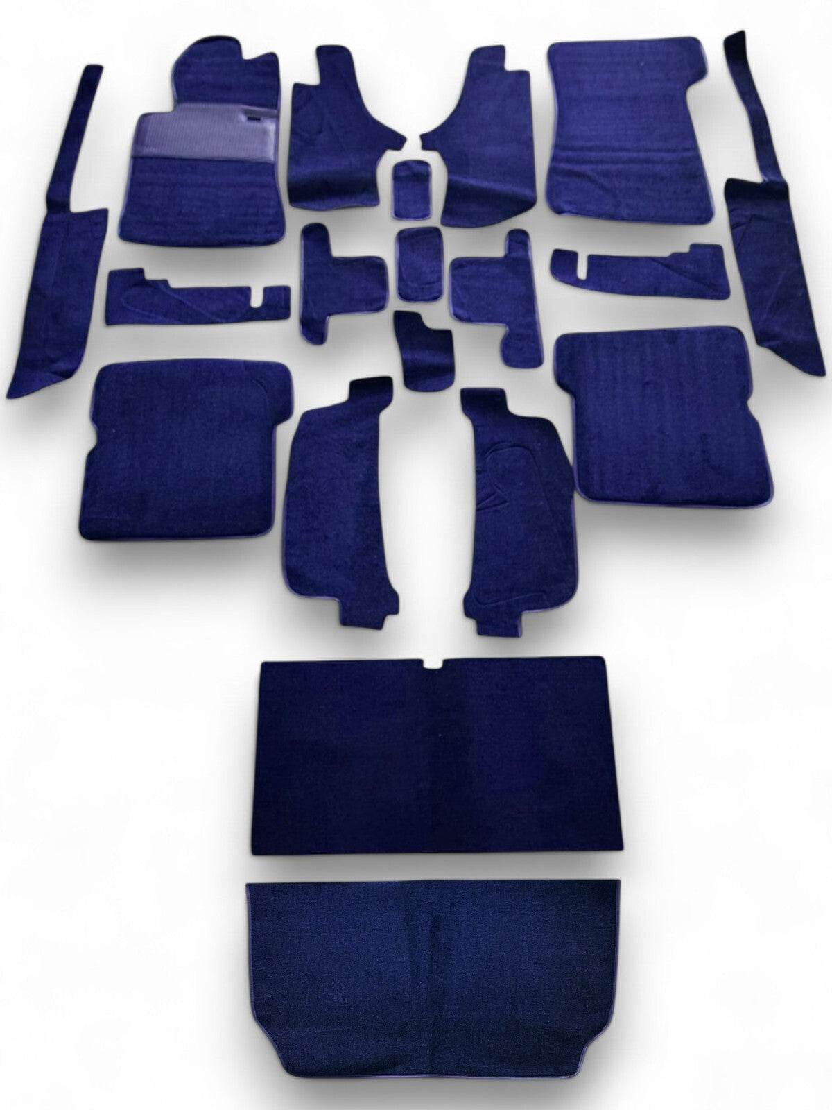 Teppichsatz Teppich für Mercedes SL107 R107/W107 Gummi Absatzschoner Blau