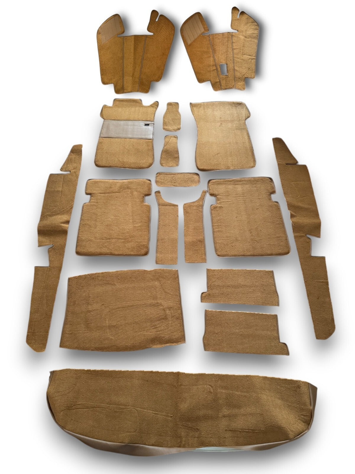 Teppichsatz Teppich für Mercedes W108 SE 1965-1969 Gummi Absatzschoner Dattel