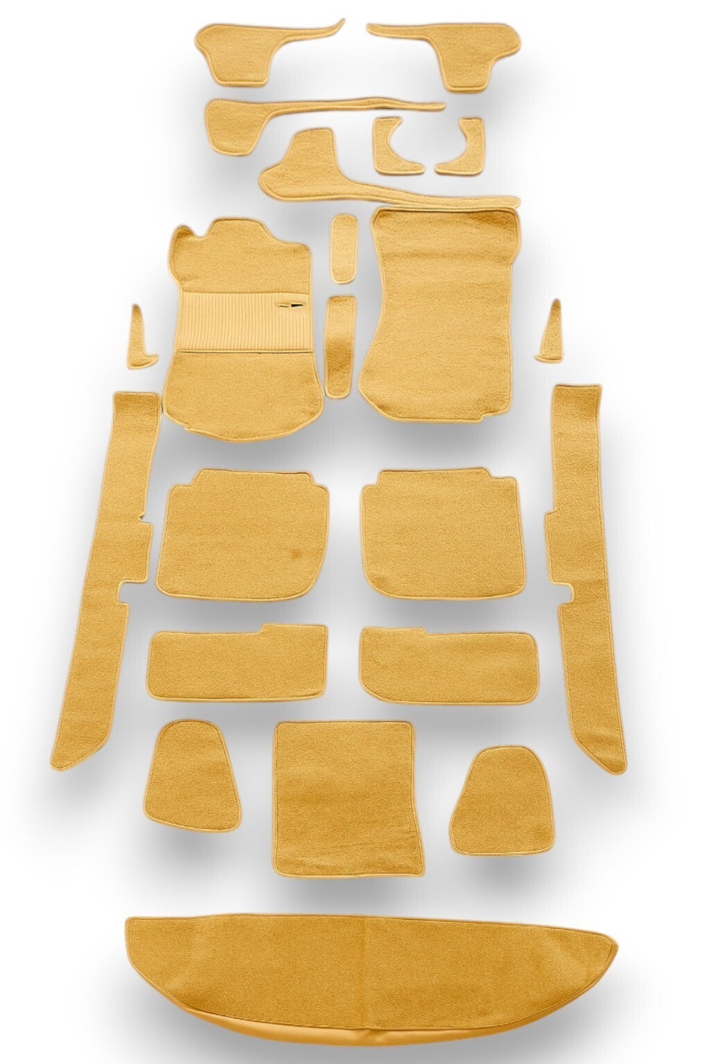 Teppichsatz Teppich für Mercedes W114 W115 Coupe Gummi Absatzschoner Beige