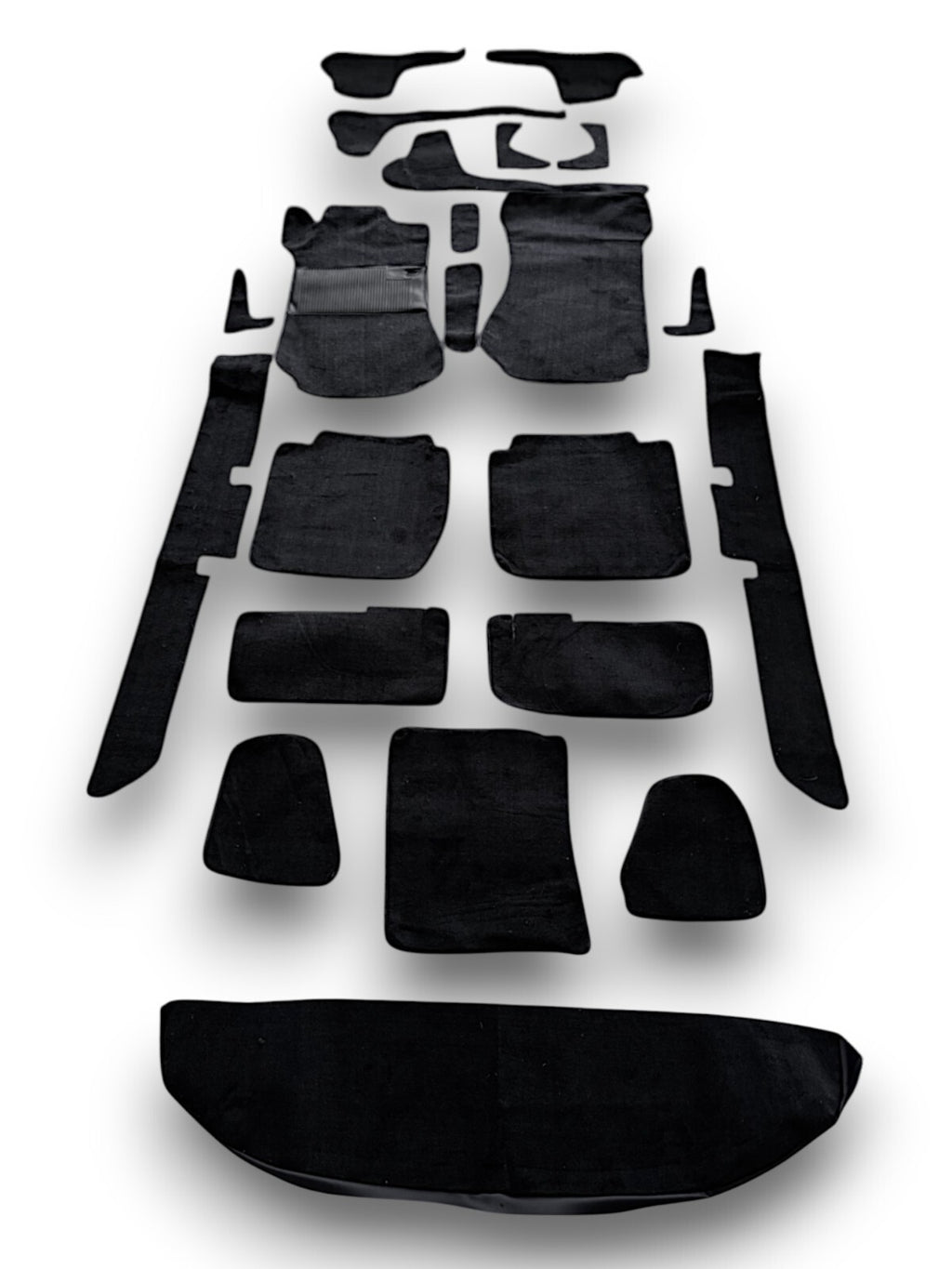 Teppichsatz Teppich für Mercedes W114 W115 Coupe Gummi Absatzschoner Schwarz