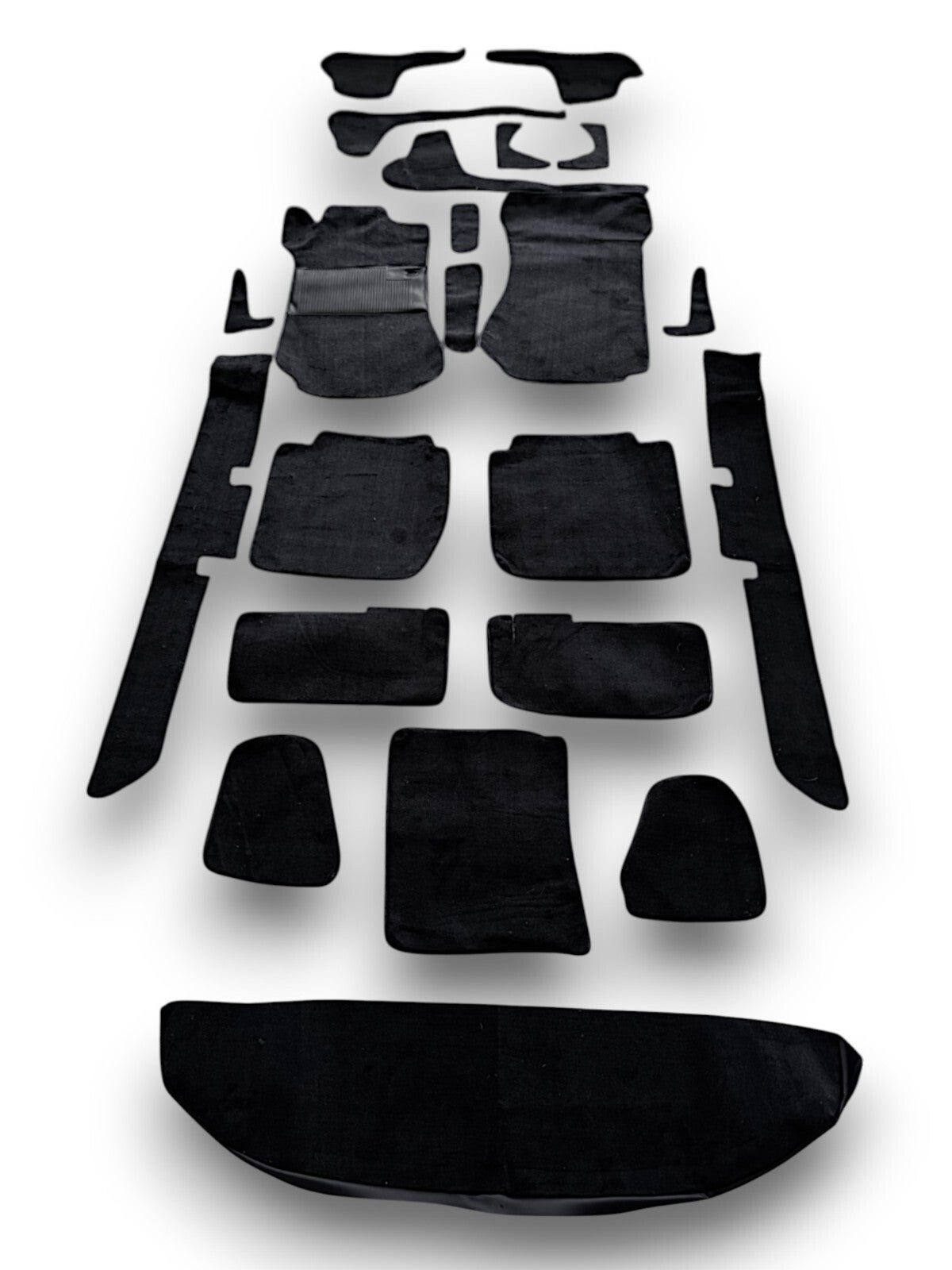 Teppichsatz Teppich für Mercedes W114 W115 Coupe Gummi Absatzschoner Schwarz