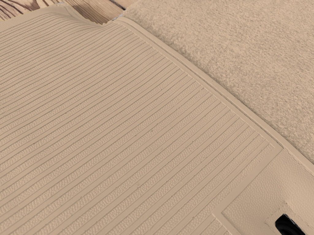 Teppichsatz Teppich für Mercedes SL107 R107/W107 Gummi Absatzschoner Beige