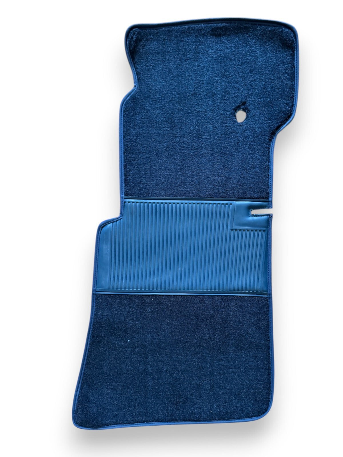 Teppichsatz Teppich für Mercedes SL107 R107/W107 Gummi Absatzschoner Blau RHD.